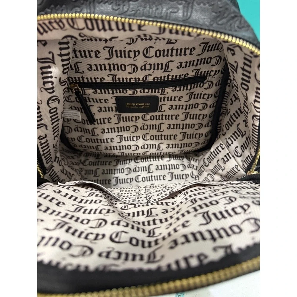 Juicy Couture Heartless Backpack Womens OS Black Y2K Glam‎ NWT